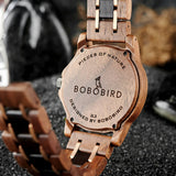 Bobo Bird Real Green Leaf Watch with Minimalist Display