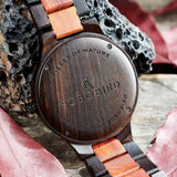 Bobo Bird Real Red Leaf Watch with Roman Numeral Display